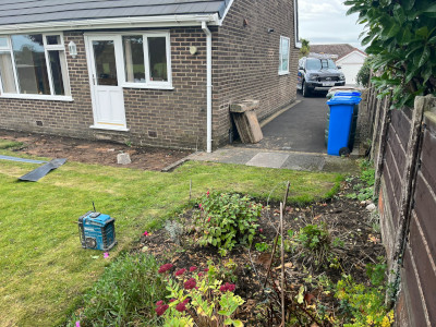 Laying Porcelain Patio in Rochdale.