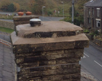 Repaired chimney - P W Contractors.