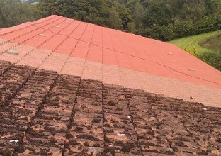 Roof cleaning.