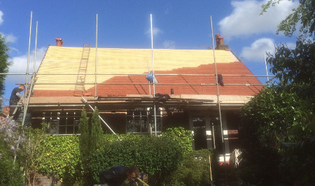 House re-roofing by P W Contractors of Rochdale